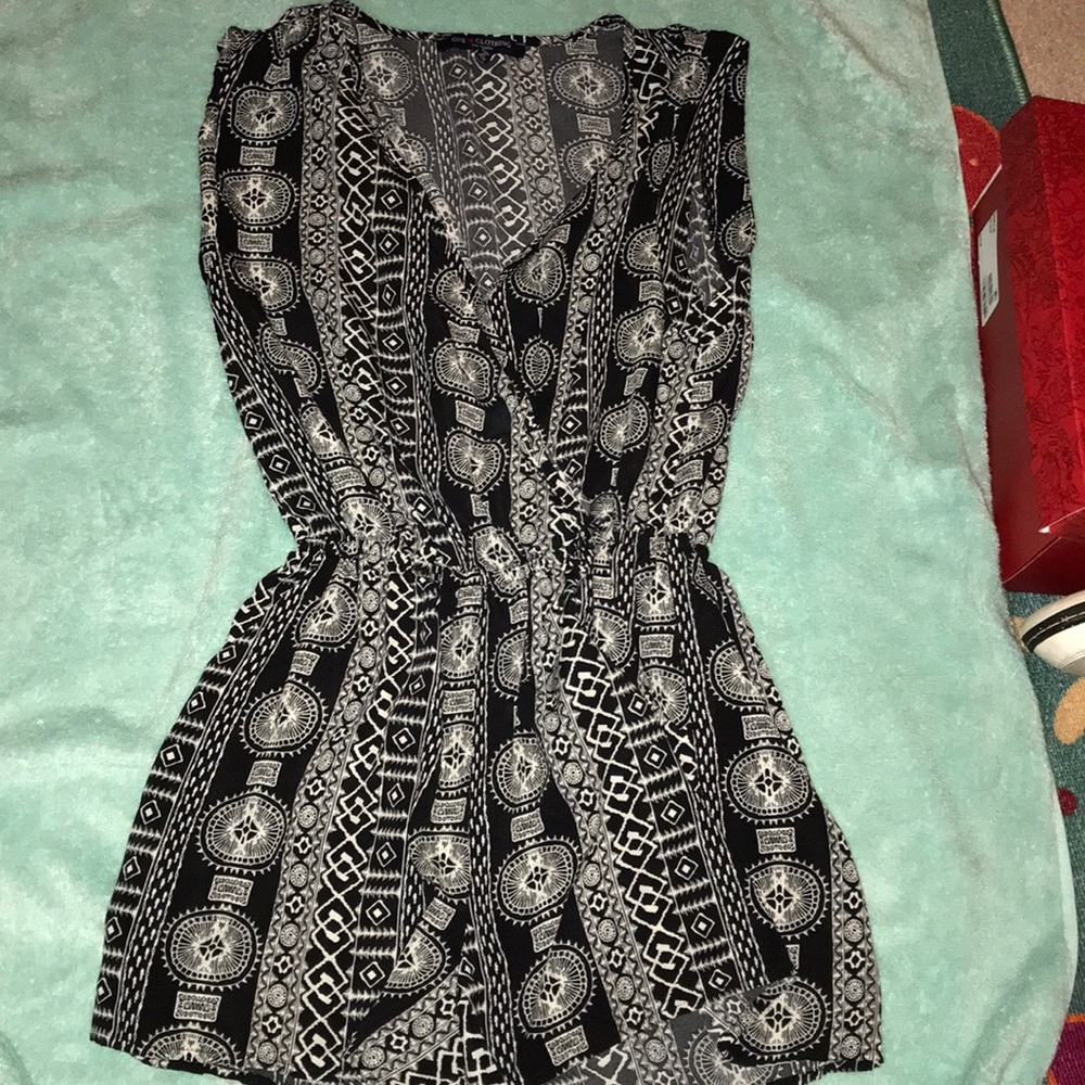 Black and white romper Medium